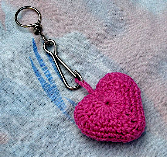 Llavero de Corazón en Tejido Crochet Paso a Paso Con Vídeo Tutorial