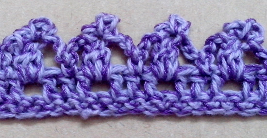 Puntilla Nº7 en tejido a crochet