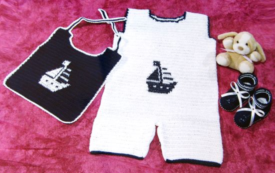 Conjunto marinero a crochet