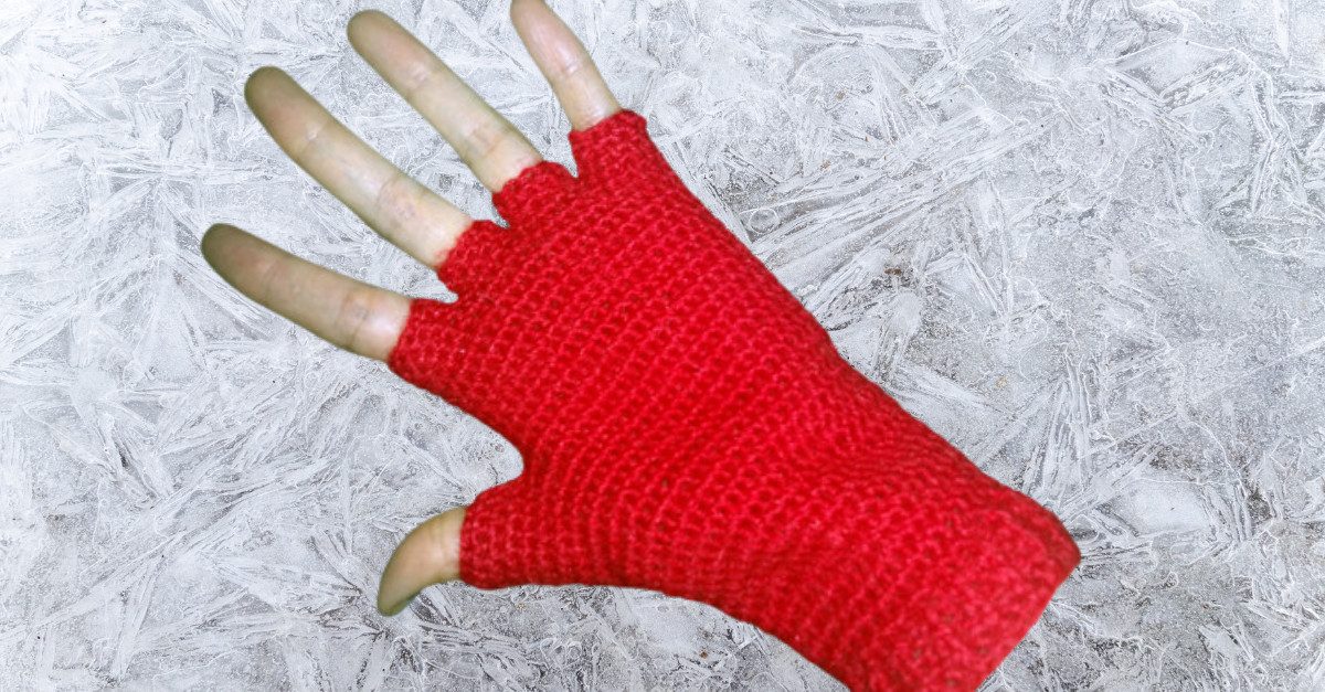 Guantes sin dedos a crochet