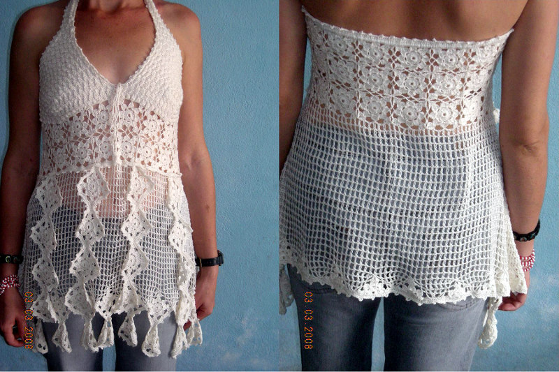 Foto del tejido a crochet de Mirledis, vestido