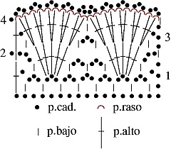 gráfico puntilla casaca