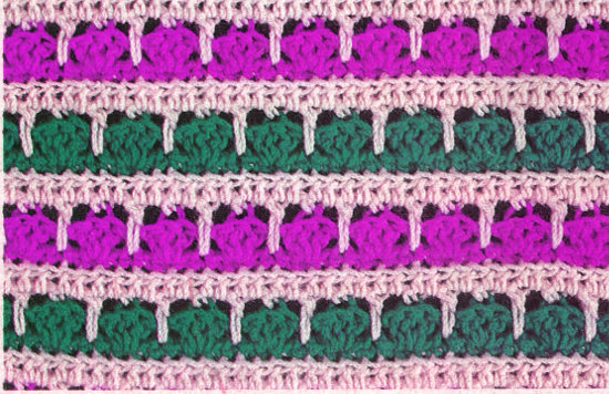 Punto 4 tejido a crochet