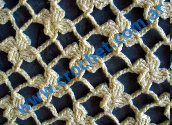 Punto margarita tejido a crochet