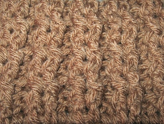 Punto elástico doble tejido a crochet