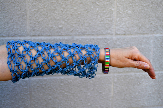 Punto puntosalomon tubular tejido a crochet