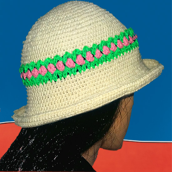 Sombrero para nena en tejido crochet