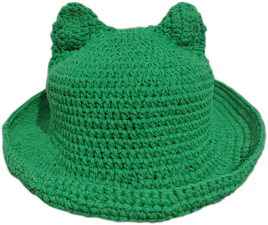Sombrero con de gato niños en tejido crochet o ganchillo