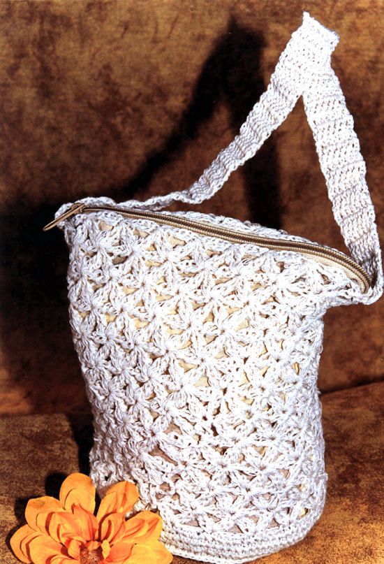 Bolso en punto jazmín a crochet
