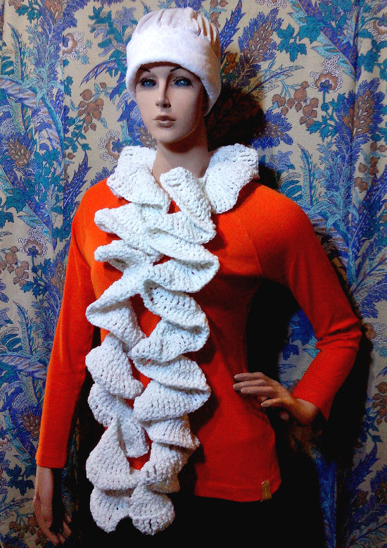 Bufanda espiral tejida a crochet