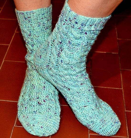 Calcetines en tejido crochet