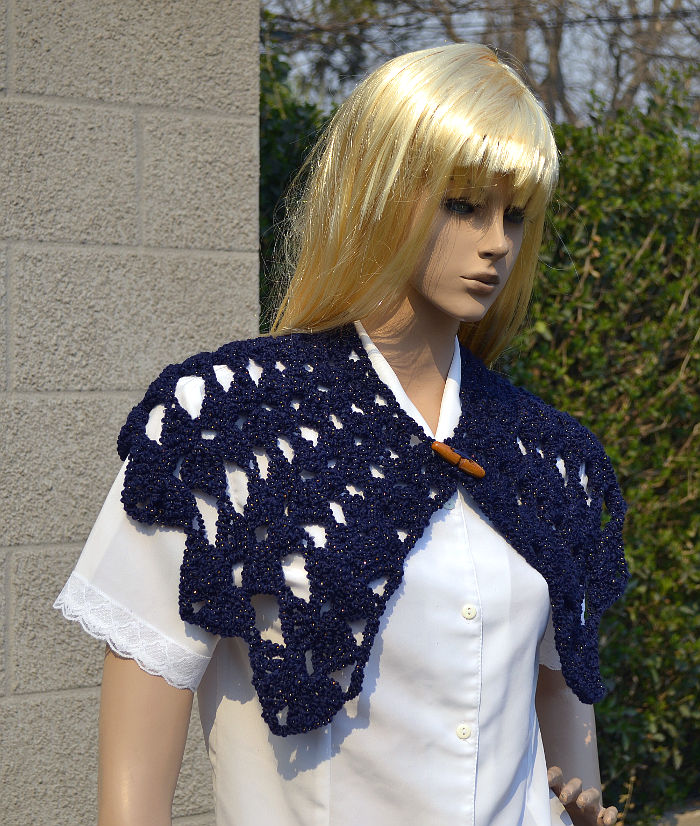 Capa abanico2 en tejido crochet