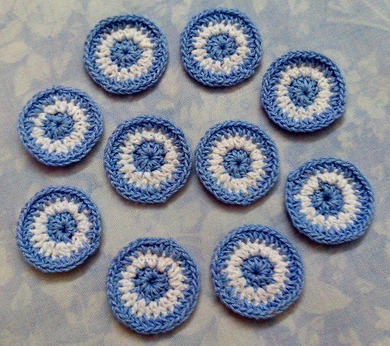 Escarapela Argentina redonda a crochet