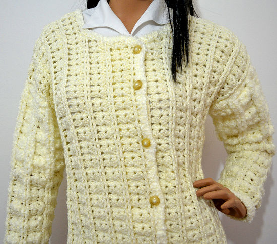 Campera con botones artesanales