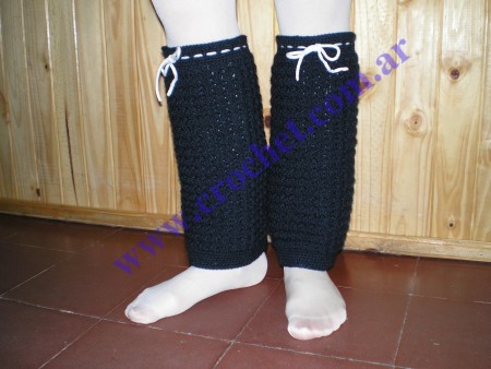 Polainas de lana tejidas a crochet