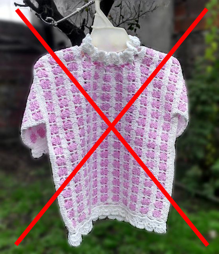 Saco a crochet tendido en soga