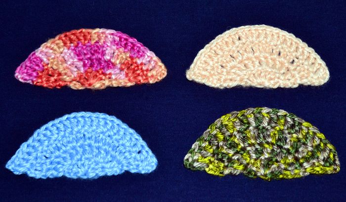 Semicírculos en tejido a crochet