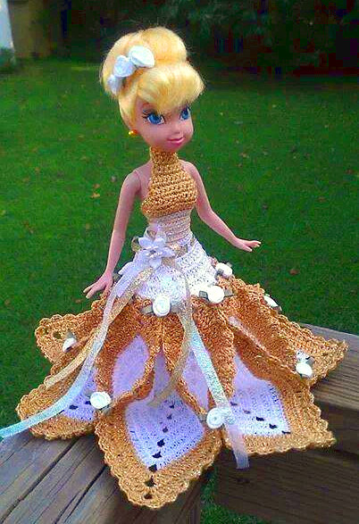 Foto del tejido a crochet de Mirledis, Vestido Muñeca