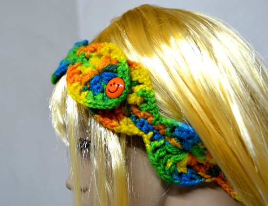 Vincha o diadema en tejido crochet
