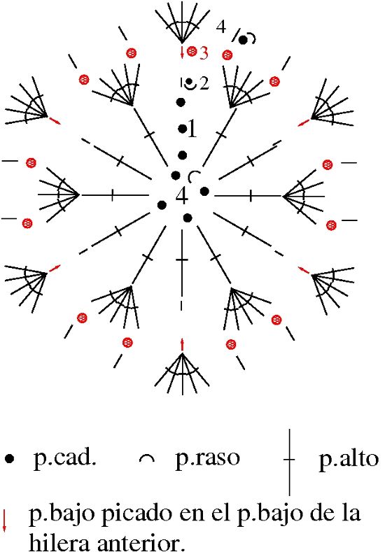 gráfico escarapela flor
