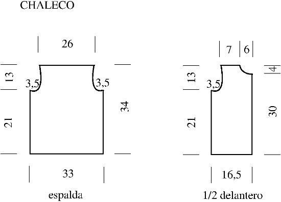 Patron chaleco nene en tejido crochet