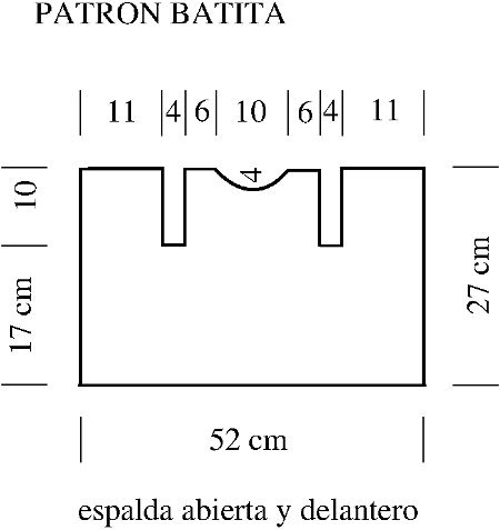 Patrón batita crochet